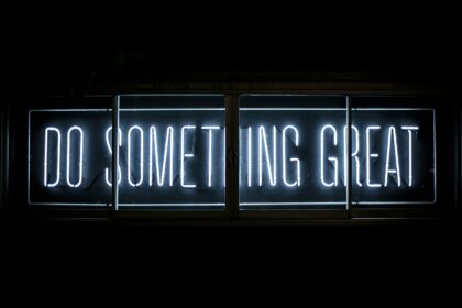 Neon sign: Do Something Great